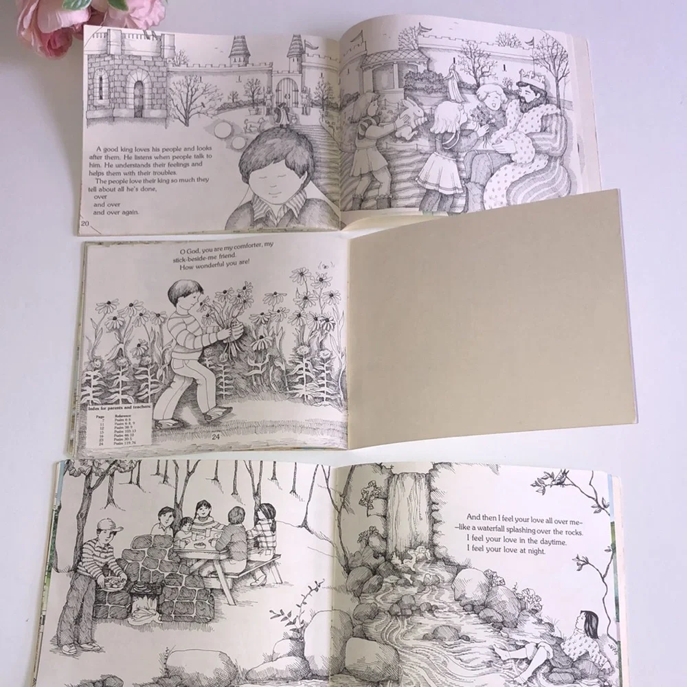 David and I Talk To God Psalms for Children Books 1980s Christian VTG books